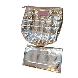 Clinique Silver Quilted Cosmetic Bag Set